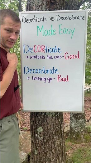 decorticate versus decerebrate, posturing made easy.