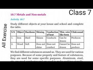 10.7_Class 7 science book unit 10//All Exercise// unit 10/ class 7// science book/// 10.7 exercise