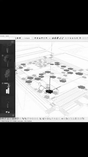 Sketchup pro 2021 . Plugin_JHS Power Bar . Vegetación en terreno con pendiente . . #plugin #sketchup #visualizacion3d #arquitectura #planos #architecture #3dmodel #arboles #vegetacion #organizar #aleatoriedad #objetos