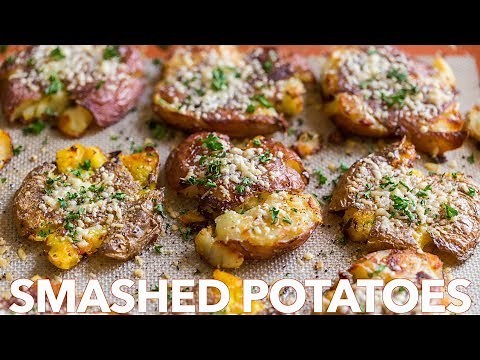 Crispy SMASHED POTATOES - Easy Side Dish!