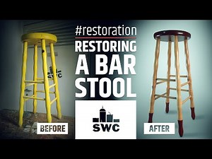 Restoring a wooden bar stool I found in the garbage - DIY