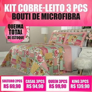 Kit Colcha Patchwork na Queima de Estoque!! 👉Solteiro 2pcs: R$ 69,90 👉Casal 3pcs: R$ 94,90 👉Queen 3pcs: R$ 99,90 👉King 3pcs: R$ 139,90 Tecido 100% Microfibra. Clique para ver os modelos e comprar ➡️ http://vcor.net/9l8i | Loja Vida e Cor