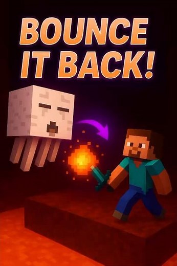 😱 You Won’t Believe This Minecraft Ghast Trick! | Bounce Fireballs Like a Pro!