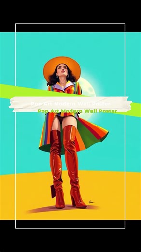 Pop Art Fashion Frontier Wall Art – Jet Set Groove Modern Poster – Premium Canvas or Photo Paper – Wall Art Impressions