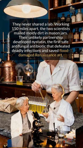 11K views · 202 reactions | Two scientists mailed each other dirt in jars and developed a life-saving antibiotic. #history #didyouknow #discovery #womeninscience | Ancient Media | Facebook