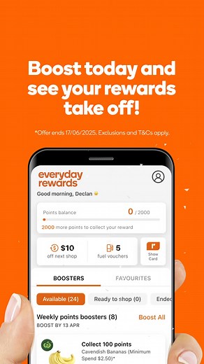 Ready, set, boost! Simply boost in the app and see your rewards take off 🚀 | Everyday Rewards