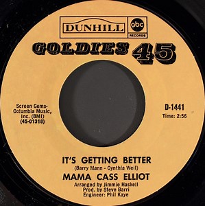 Mama Cass Elliot - It's Getting Better / Make Your Own Kind Of Music
