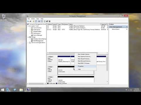 Windows Server 2012r2 Create Striped, Mirrored, Raid5 and Spanned Volume