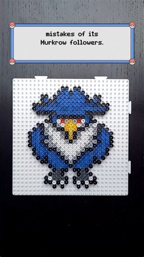 Honchkrow Perler Beads Sprite | Pokémon Art #pokemoncommunity #pixelart #hamabeads