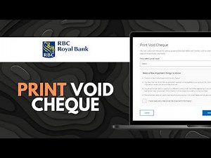 How to View or Print a Void Check on RBC Royal Bank Online