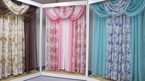 Print Blackout Wholesale Valance Embroidered Tulle Sheer Design Curtains Modern Luxury Window Curtains for Home the Living Room
