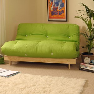 Lime 4ft 2 Seater Wooden Luxury Futon Sofa Bed