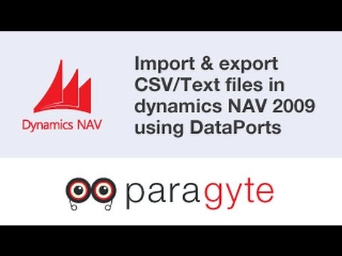 How to import & export CSV/Text files in dynamics NAV 2009 using NAV object Dataport?
