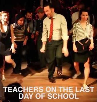 Teachers on the last day of school! Cool dancing!!!