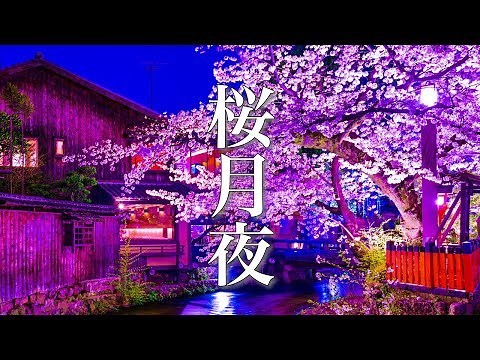 Sakura-Tsukiyo ♬ Slow Relaxing Music ♬ Emotional Japanese Song
