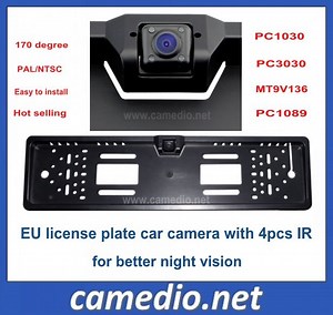 [Hot Item] Good Quality Night Vision European EU License Plate Frame Car Rear View Camera