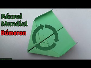 Avión de papel bumerán récord mundial | Cómo hacer un avión de papel fácil que rompe récords bumerán