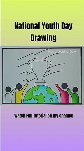National Youth Day Poster Drawing | Youth Day Drawing |International Youth Day Drawing | Easy Poster