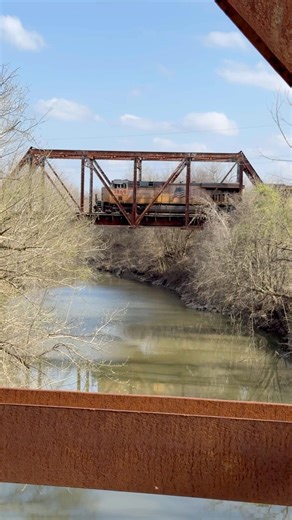 Union Pacific Freight Train crossing the blue river bridge!