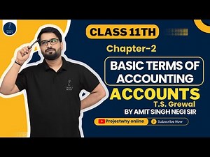 Basic Terms of Accounting | Class 11 | Chapter 2 | Accounts by A.S. Negi Sir