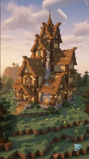 Minecraft spruce wood house - build Showcase #minecraft #shorts