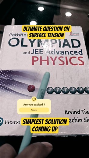 Absolutely best question on Surface Tension. Solution coming up. Shiv R. Goel (B.Tech.IIT-Delhi)
