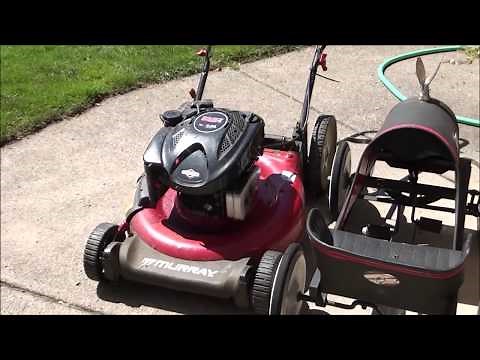 HOW TO FIX a Murray Lawnmower that STARTS BUT WILL NOT RUN ... SMOKES - plugged Air Filter!
