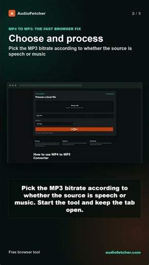 MP4 TO MP3: The Fast Browser Fix #shorts
