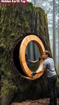 Living Inside a Tree 🌧️ Cozy Rain Bedroom | Ultra Realistic 4K Cinematic#Shorts#CozyBedroom#CozyRain