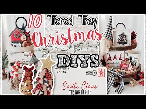 *NEW* 10 TIERED TRAY CHRISTMAS DIY'S | Dollar Tree DIY | HIGH-END Home Decor