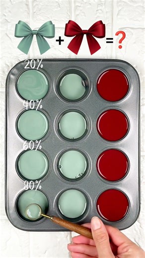 “Mixing Deep Red & Soft Green into 4 Stunning Shades | Color Experiment” #colormixing #colorpalette