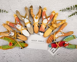 Personalized Handmade Animal Wooden Slingshot With Pompom Marbles, Hand-painted Toy Log Slingshot,custom Wooden Slingshot, Animal Slingshot - Etsy Australia