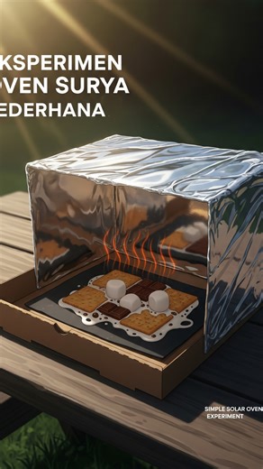 Fakta Nyata | Dunia Fakta | Ilmu Pengetahuan on Instagram: "Eksperimen ini dikenal dengan nama Pizza Box Solar Oven, sebuah percobaan sederhana yang membuktikan bahwa energi matahari bisa dimanfaatkan sebagai sumber panas tanpa listrik dan tanpa api. Konsep ini pertama kali dipopulerkan oleh Roger Bernard, peneliti asal Prancis, pada tahun 1976. Ia menunjukkan bahwa cahaya matahari dapat dipantulkan, dikumpulkan, lalu diarahkan ke dalam ruang tertutup hingga menghasilkan suhu tinggi yang cukup u