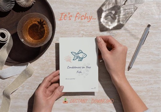 Funny Fish Greeting Card, Editable Canva Template, Sarcastic Birthday Card for Aquarium Owners, Digital Download, Funny Pet Card - Etsy