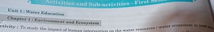 Unit 1: Water EducationChapter 1 : Environment and Ecosystemc... | Filo