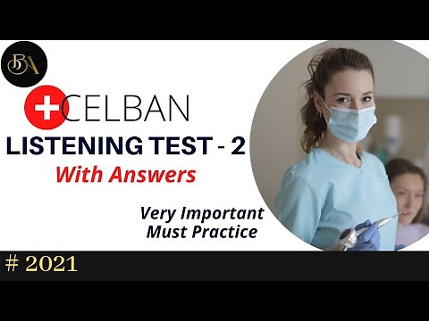 CELBAN Listening Practice Test - 2 | CELBAN Practice Test Free | Boone Academy©