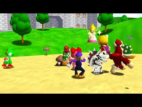 15 Players in Super Mario 64 - Full Game 100% Walkthrough