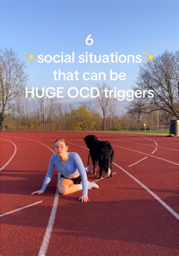 6 social situations that can be HUGE OCD triggers: 1️⃣ Meeting new people: First impressions can feel high-stakes. OCD can latch onto “What if I say something wrong?” or “What if they think I’m a bad person?” and make it hard to stay present. 2️⃣ Texting and waiting for a response: A normal delay can turn into spiraling. “Did I say something weird?” “Are they mad at me?” It can lead to rereading messages or wanting to double text for reassurance. 3️⃣ Being in close physical proximity to others: 