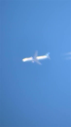 United airlines Boeing 737 flying over me with my telescope