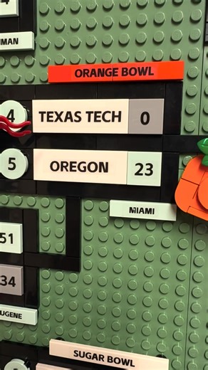 Oregon shuts out Texas Tech in Orange Bowl #lego #legotiktok #legobuild #collegefootball #oregon