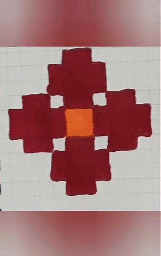 Easy Mini Flower Pixel Art 🌼 | Simple Graph Paper Drawing That’s So Satisfying