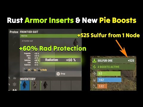 Rust Armor Inserts + New Pie Boosts (Gather Rate Increases!)