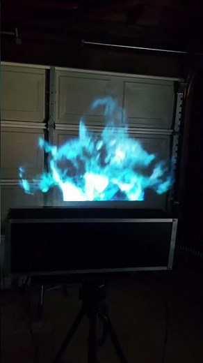 Halloween 2024 Ghost Surprise Scare Projected On A Fog Machine #hologram #halloween #ghost