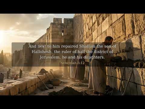 Neh 3 - Every Family Rebuilds Their Section | UPDV Bible in 4K