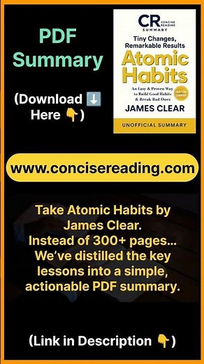 Atomic Habits Summary PDF | Build Better Habits & Success in Minutes #booksummary #ebooks #pdf