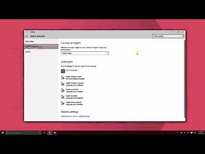 Time and Language Settings in Windows 10