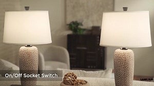 360 Lighting Anna 27 1/4" Tall Modern Coastal Table Lamps Set of 2 Beige Pebbled White Shade Living Room Bedroom Bedside - Walmart.com