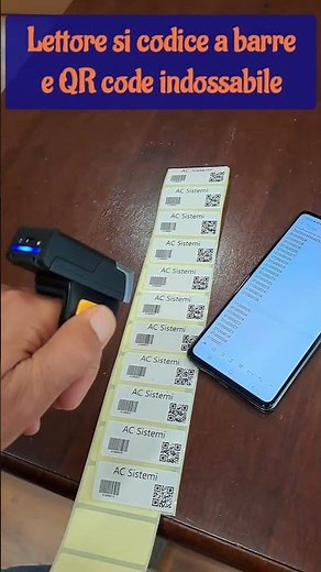 Lettore di codice a barre e QR code indossabile al dito H-500