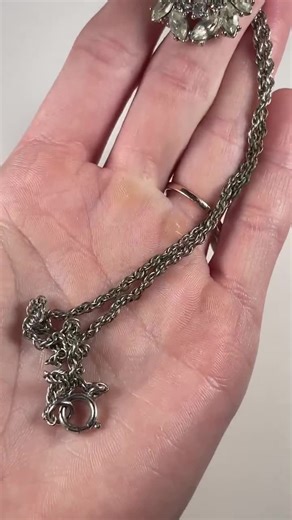 Vintage Trifari Signed Crystal Rhinestone Round Cluster Silver Tone Flower Pendant Necklace - Etsy