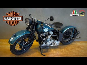 Harley Davidson WLA 750 model kit build Italeri 1:9